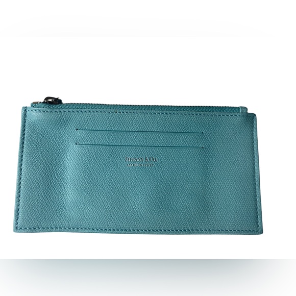 Tiffany & Co. Grainy Leather Crossbody Wallet in Tiffany Blue - Made in Italy - Picture 4 of 8